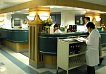 Reception desk, custom laminate casework and millwork in a hospital environment